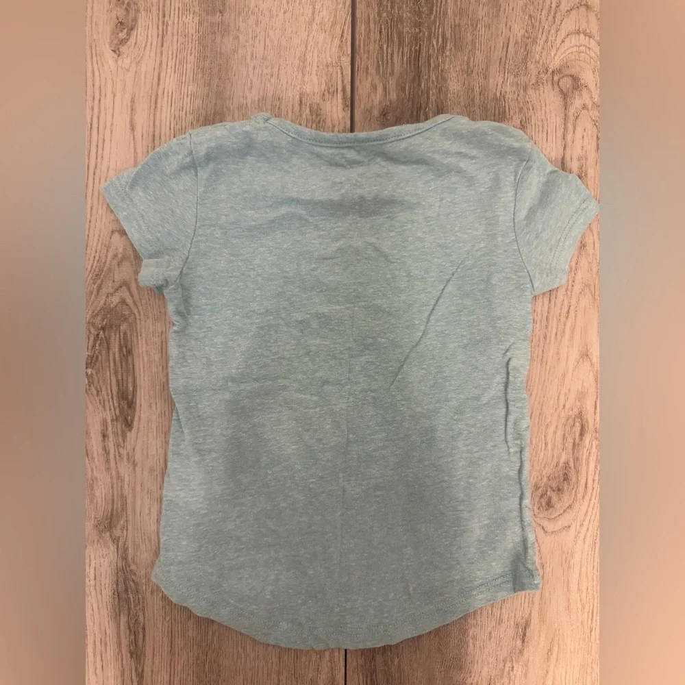 Disney Light Blue Moana Graphic Tee with Gold Accents